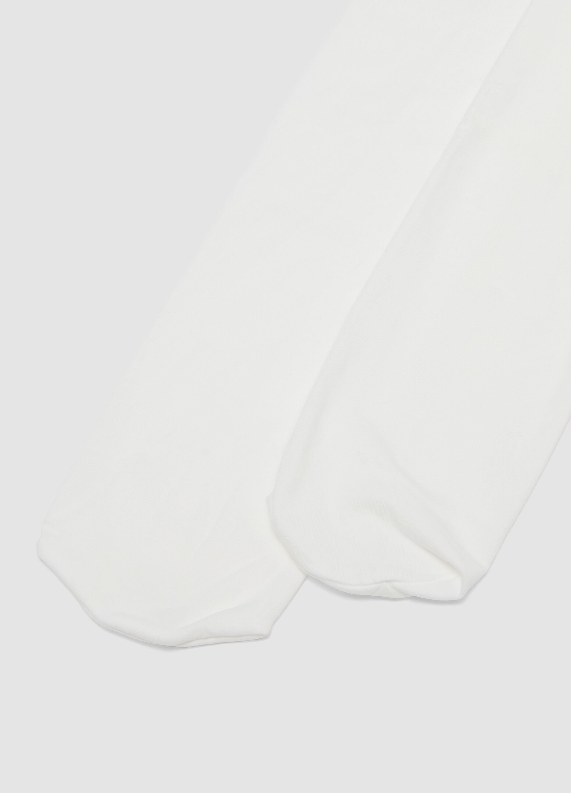 Collant bianchi in tessuto elasticizzato