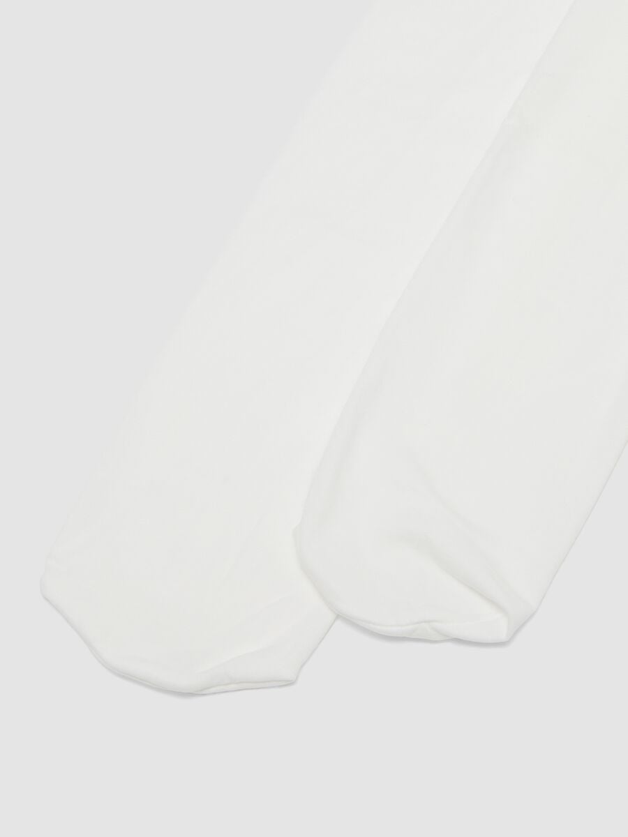 Collant bianchi in tessuto elasticizzato_1