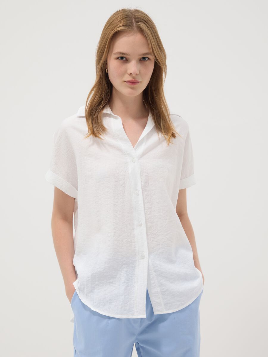 White viscose-blend shirt_1