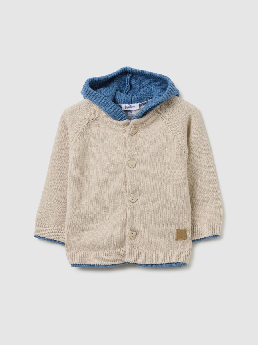 Baby jacket in pure multicoloured cotton regular fit_0