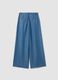 Light blue wide-leg denim trousers in pure lyocell_5