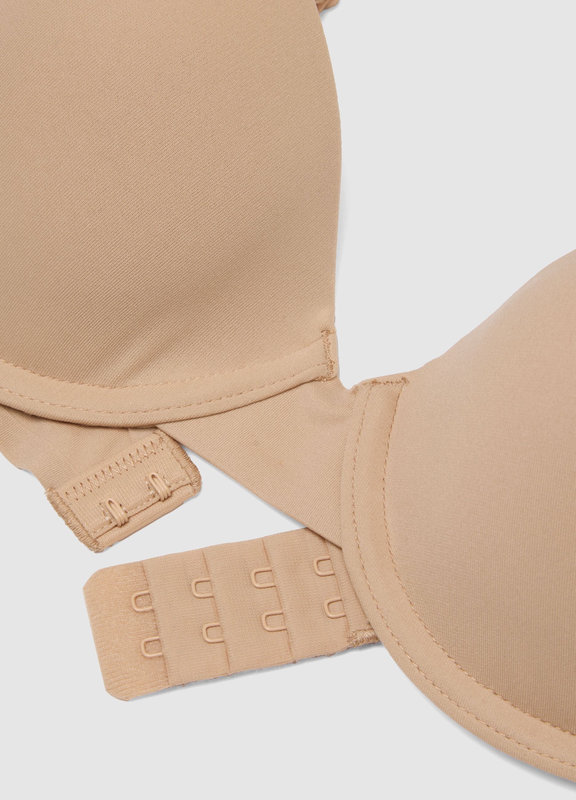 Beige full coverage bra with padded cups