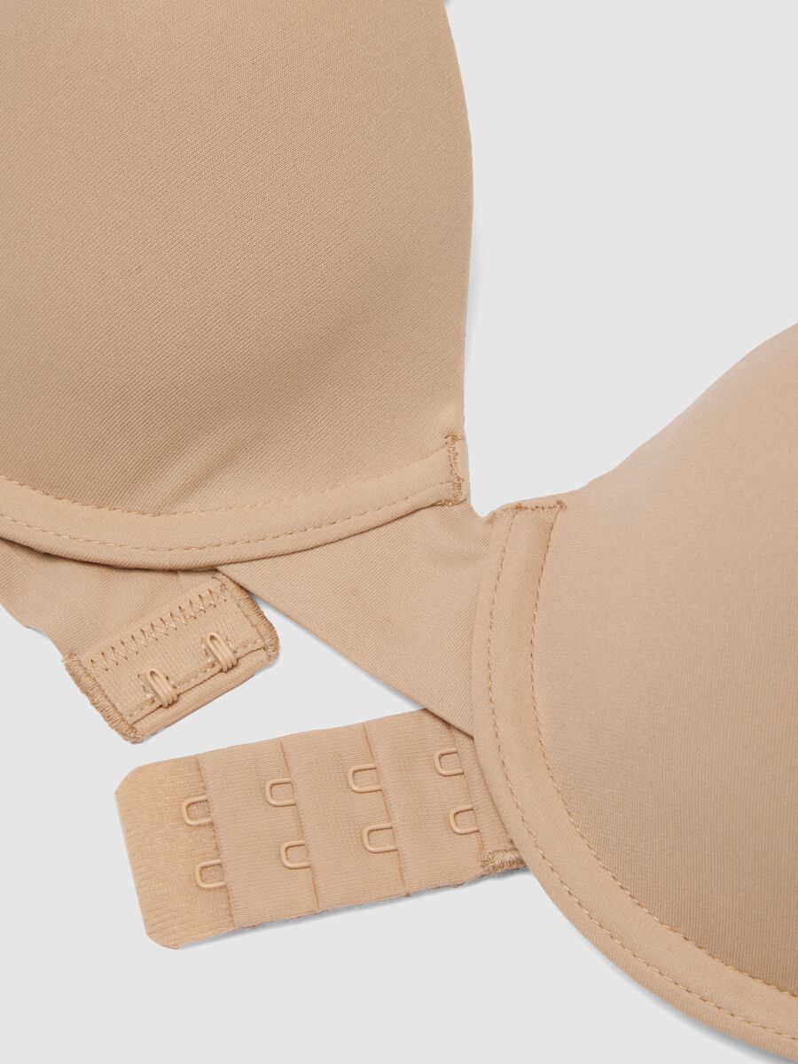 Beige full coverage bra with padded cups_5