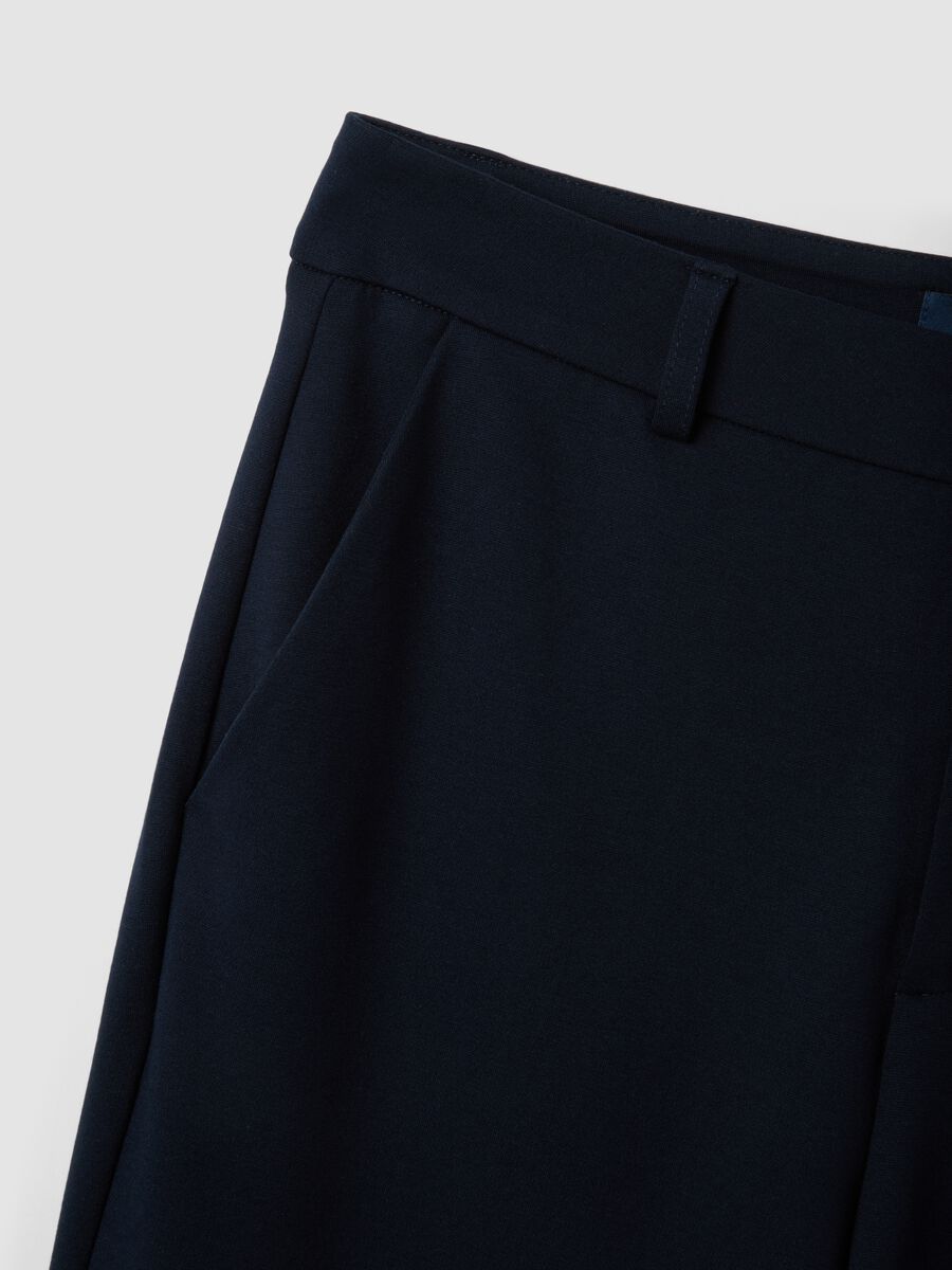 Blue stretch viscose trousers_5