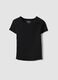 Girls&rsquo; black fitted stretch-cotton T-shirt_3