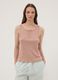 Beige ribbed cotton and viscose blend henley vest top_2