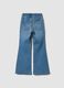 Girls&rsquo; flared stretch cotton denim jeggings with rhinestones_1