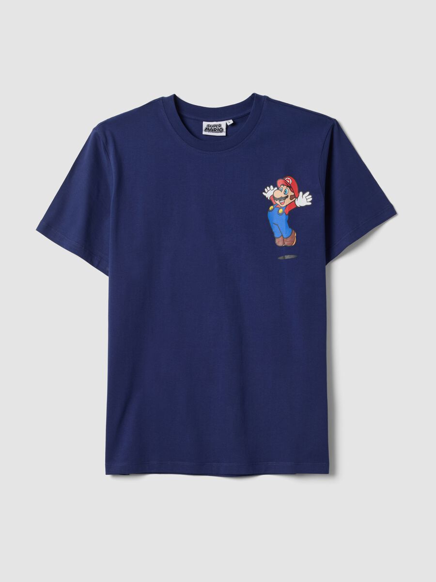 Blue short-sleeve pure cotton regular-fit T-shirt_4