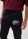Black cotton-blend joggers with Miami Heat print_3