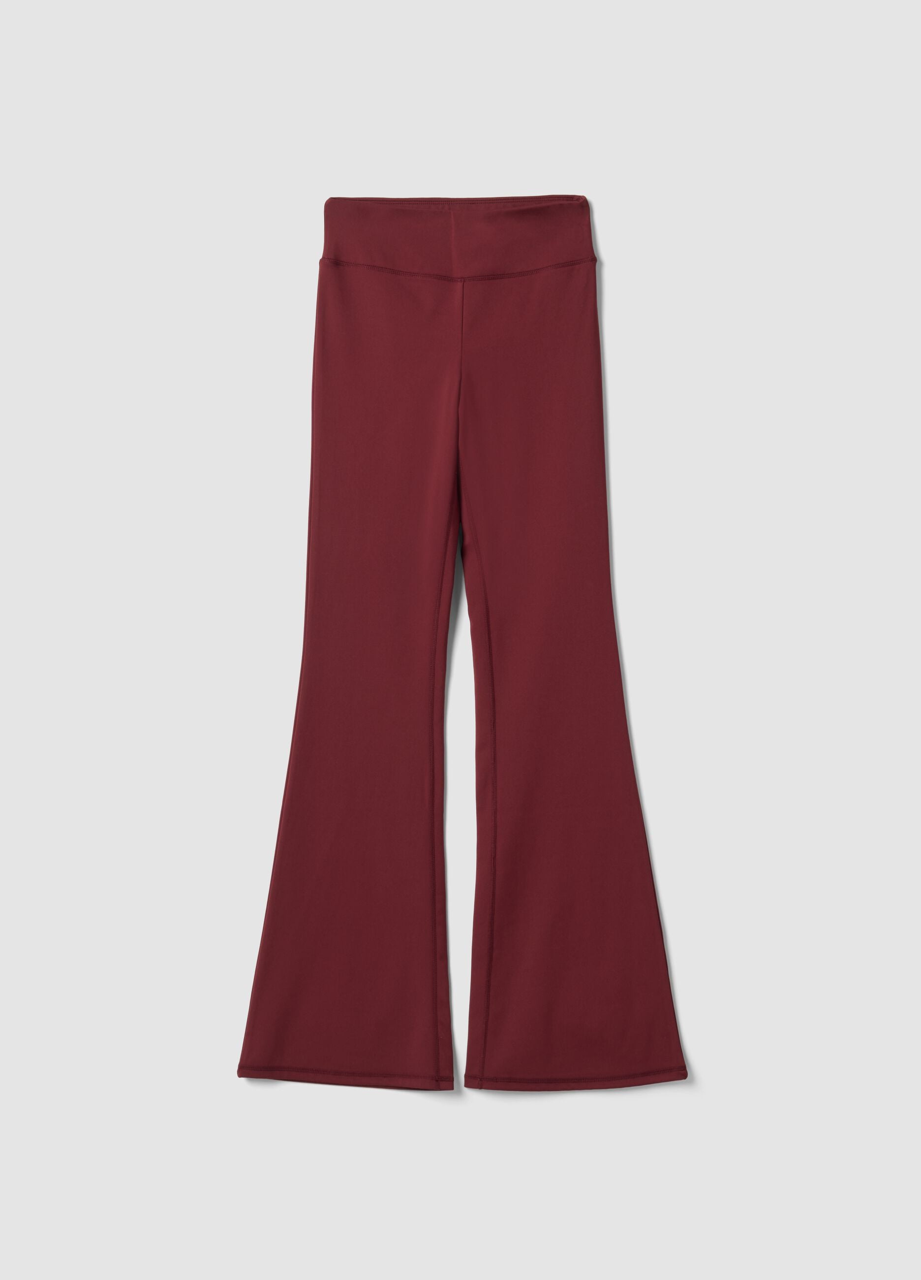 Red flared leggings in breathable stretch fabric ALTAVIA STUDIO