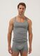 Grey pure cotton regular fit tank top_0
