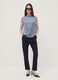 Blue stretch viscose trousers_0