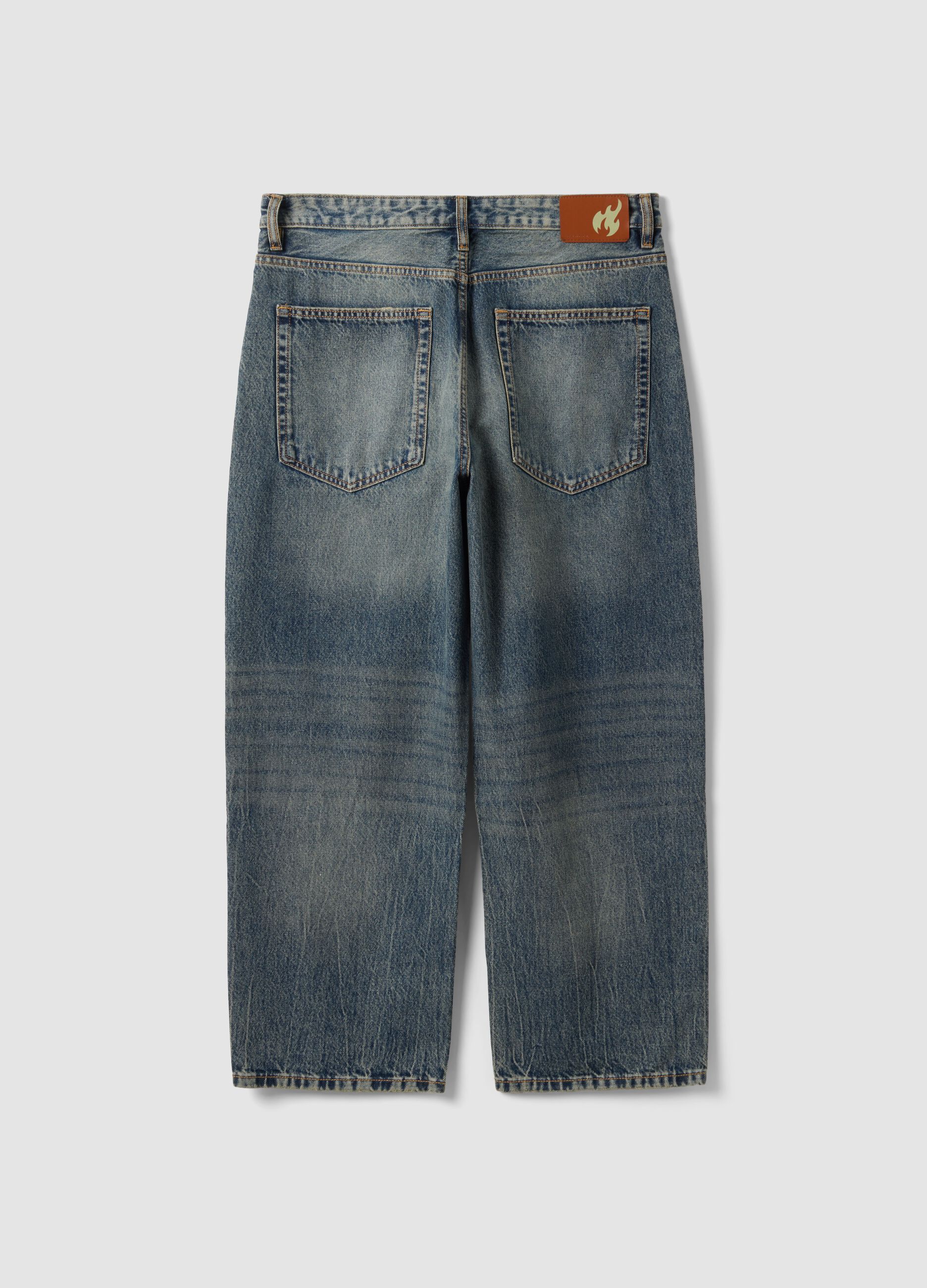 Pure cotton denim jeans &ndash; baggy fit