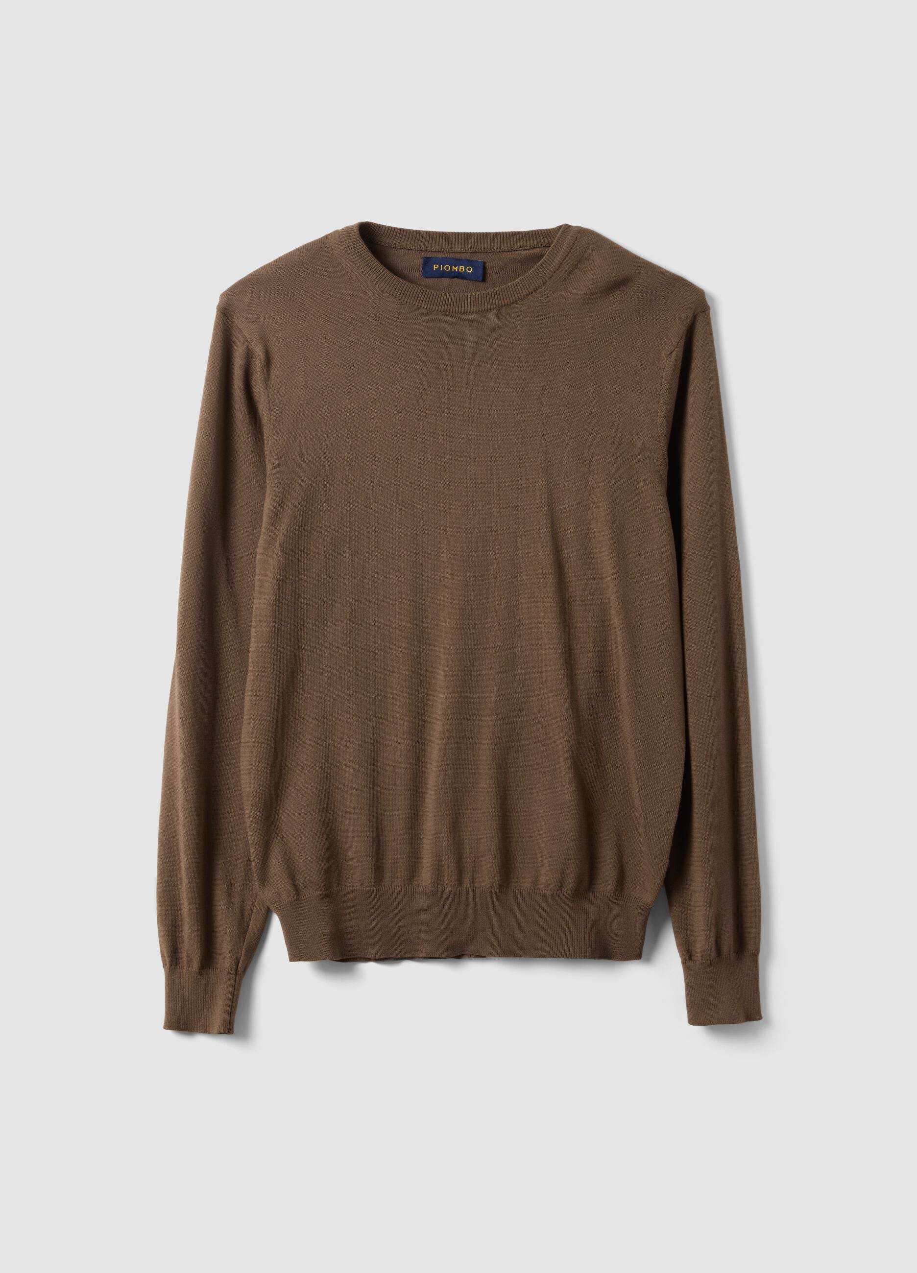 Brown Sweater in Pure Cotton