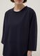 Blue Stretch Cotton Blend Regular Fit T-shirt_3