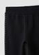 Black flared leggings in stretch cotton with studs_2