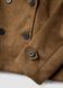 Brown double-breasted regular fit peacoat with pockets_5