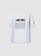 White oversized fit T-shirt with Red Bulls logo_4