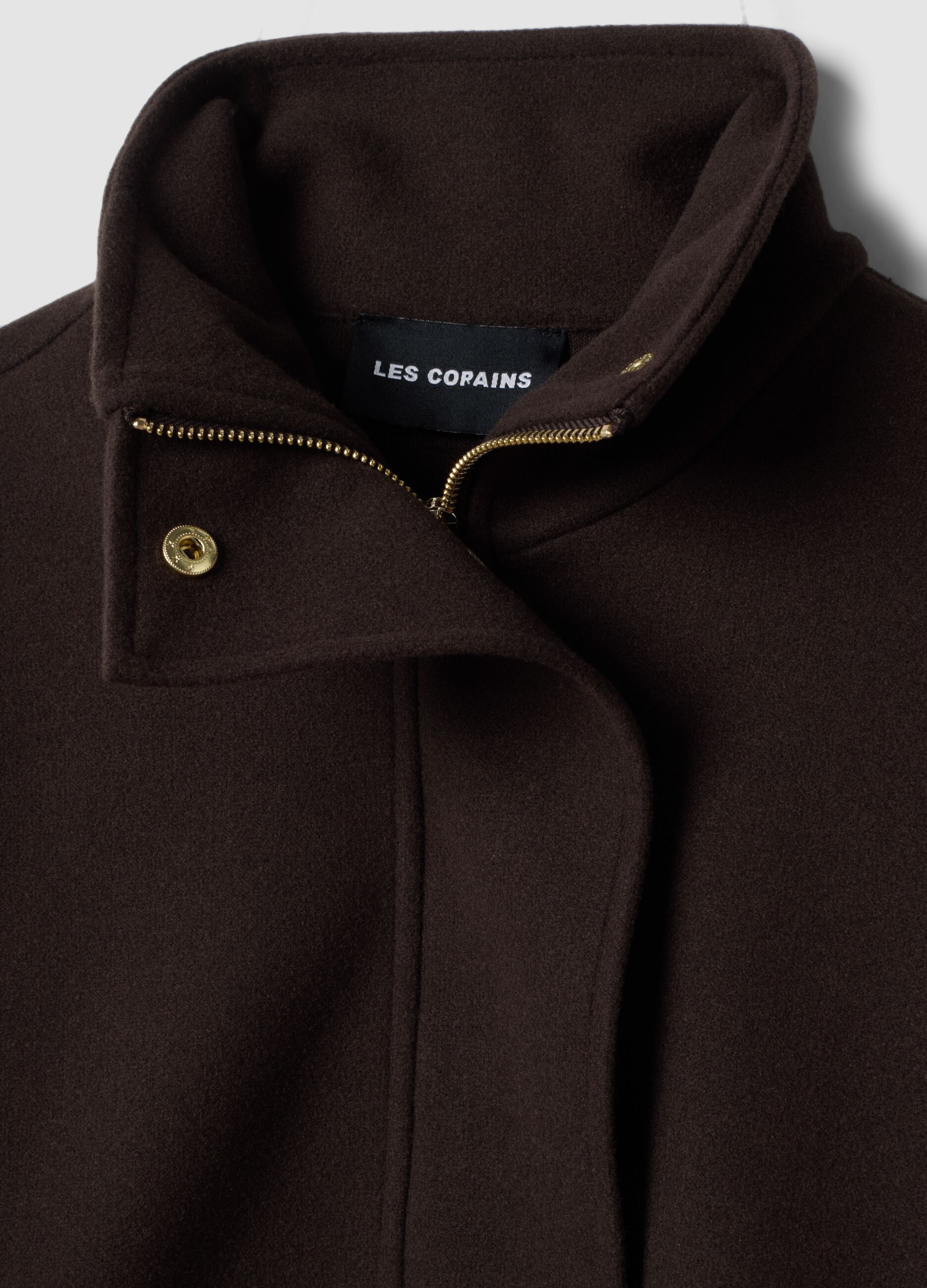 Brown viscose-blend cardigan, regular fit