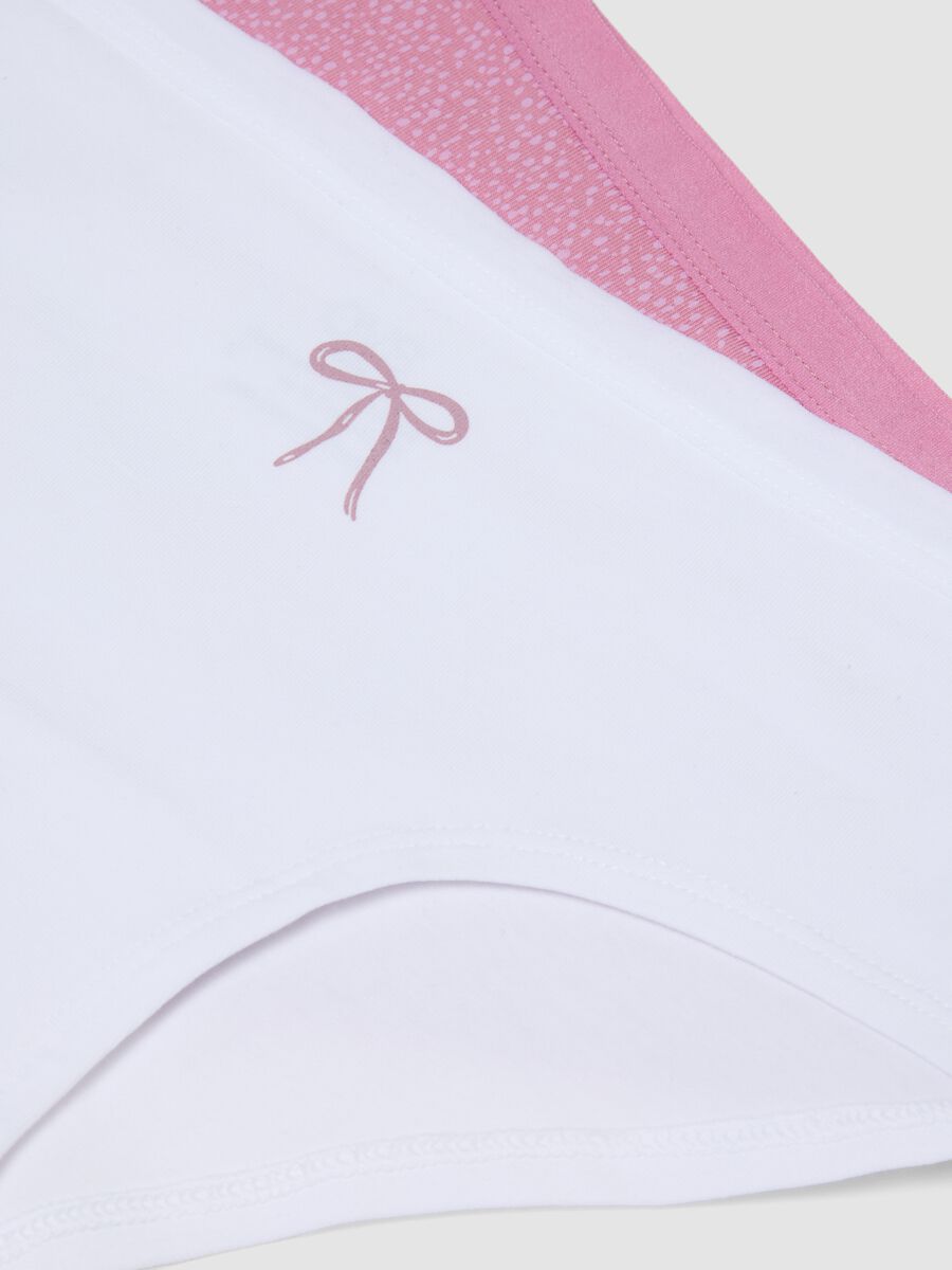 Girls&rsquo; 3-pack multicolour organic stretch cotton briefs_2