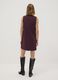 Burgundy sleeveless Milano stitch stretch viscose straight-fit dress_3