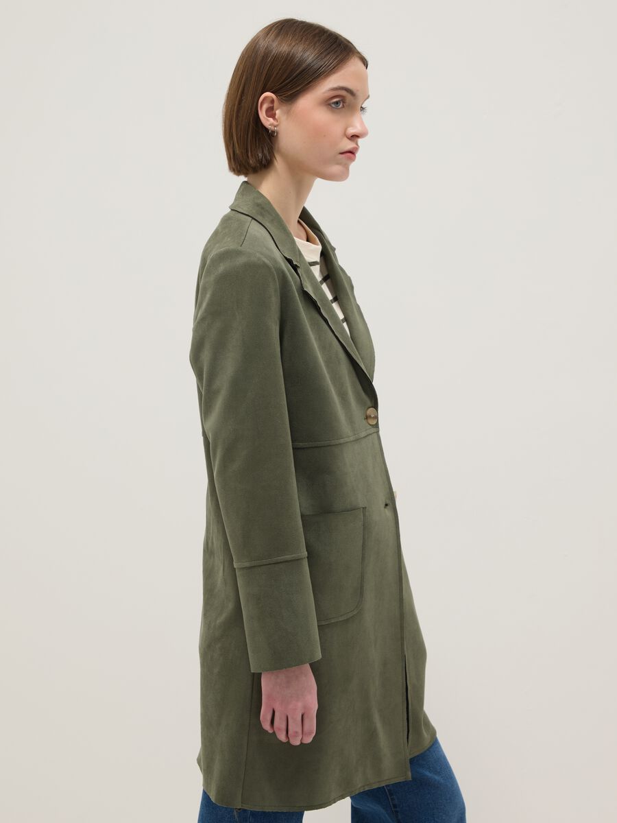 Regular fit light green jacket with large pockets_1