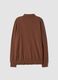 Brown long-sleeve regular-fit cotton and cashmere-blend polo shirt_2