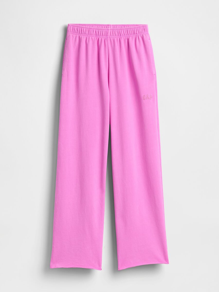 Cotton-blend palazzo trousers_4