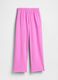 Cotton-blend palazzo trousers_4