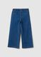 Girls' regular fit blue stretchy cotton blend jeggings_0