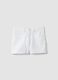 White pure cotton five-pocket shorts_3