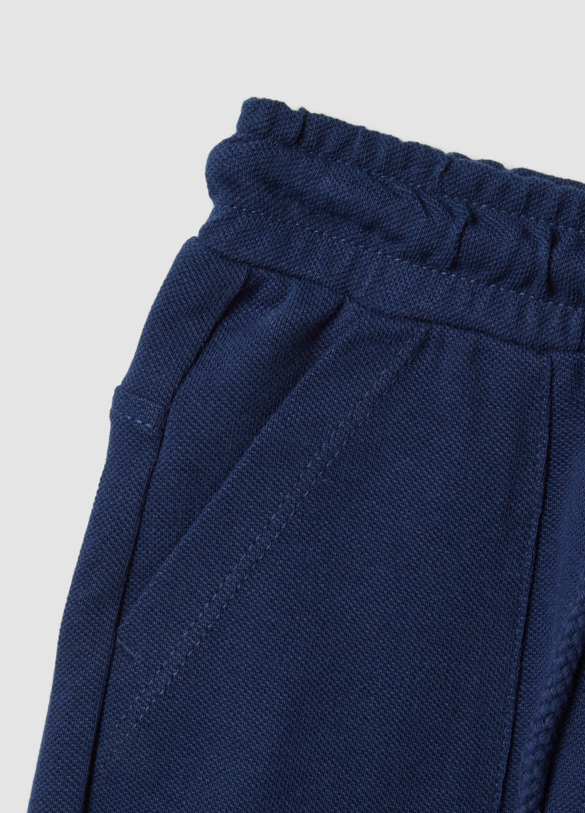 Blue organic cotton shorts
