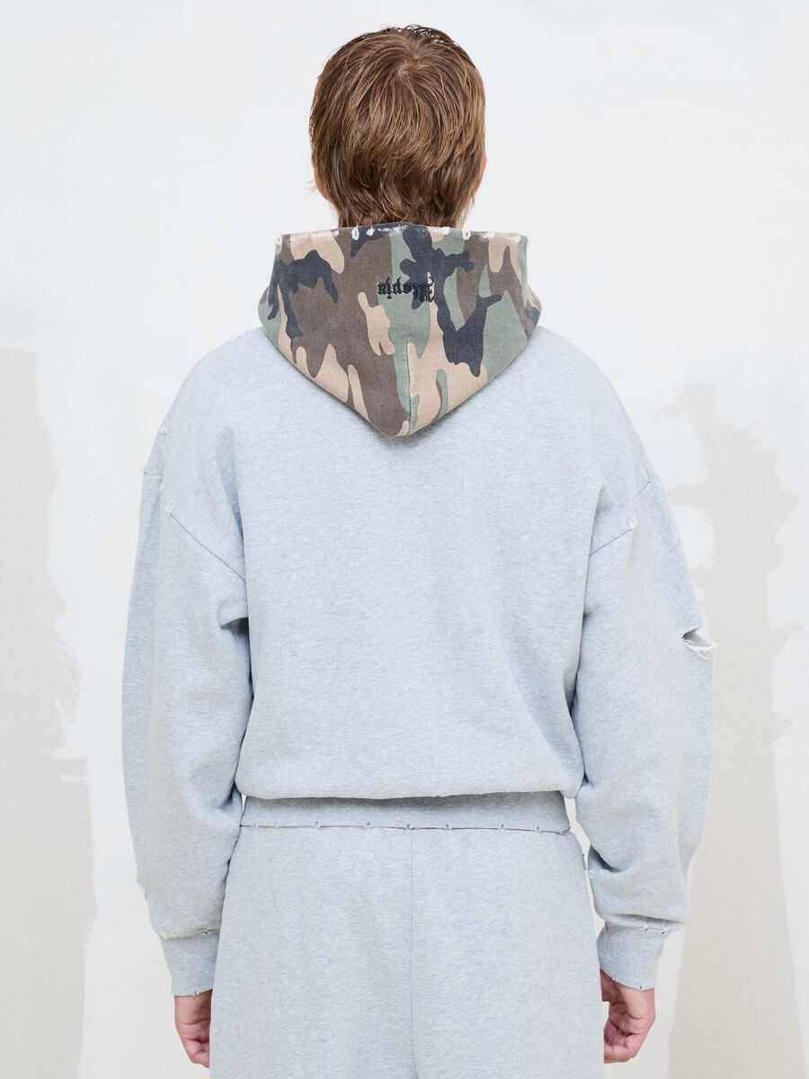 Full-Zip Hoodie in Sunfaded Grey & Camo_4