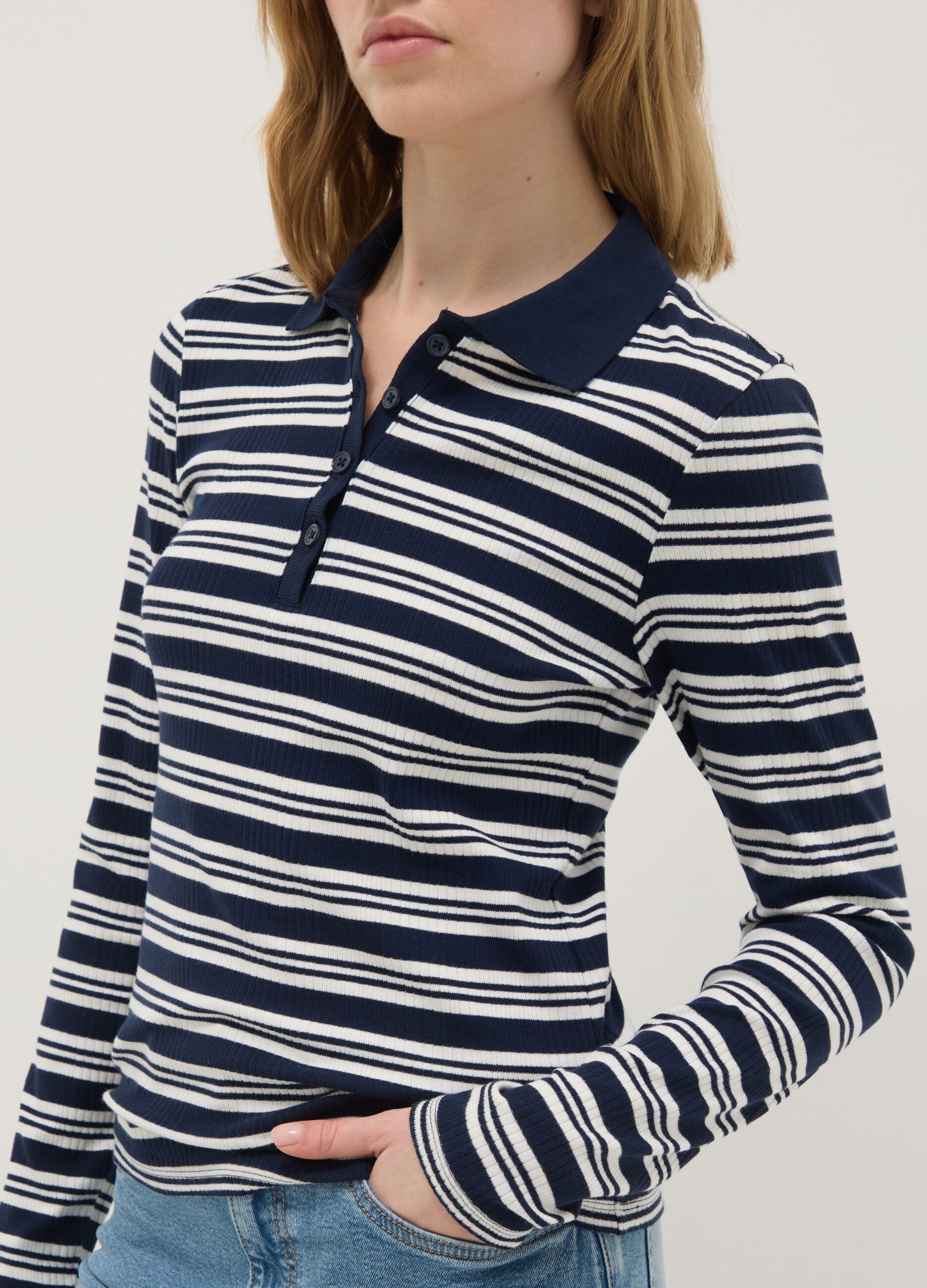 Multicolour Striped Stretch Cotton Polo Regular Fit