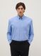 Blue cotton blend shirt regular fit easy iron_0