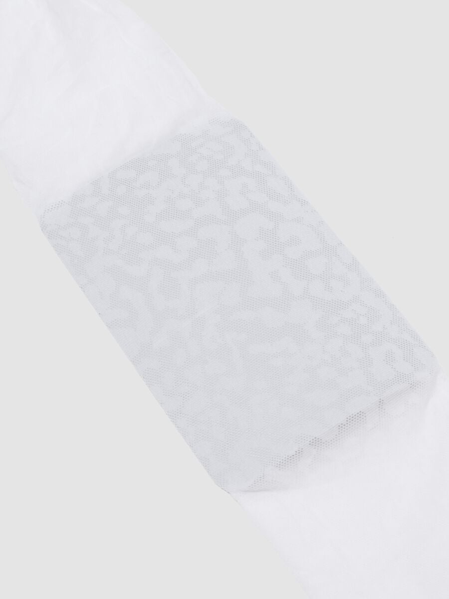 Girls' White Pure Cotton Tights Regular Fit_2