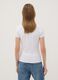 White stretch cotton polo shirt with open V-neck, regular fit_3