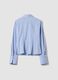 Blue striped slim-fit stretch cotton shirt_6