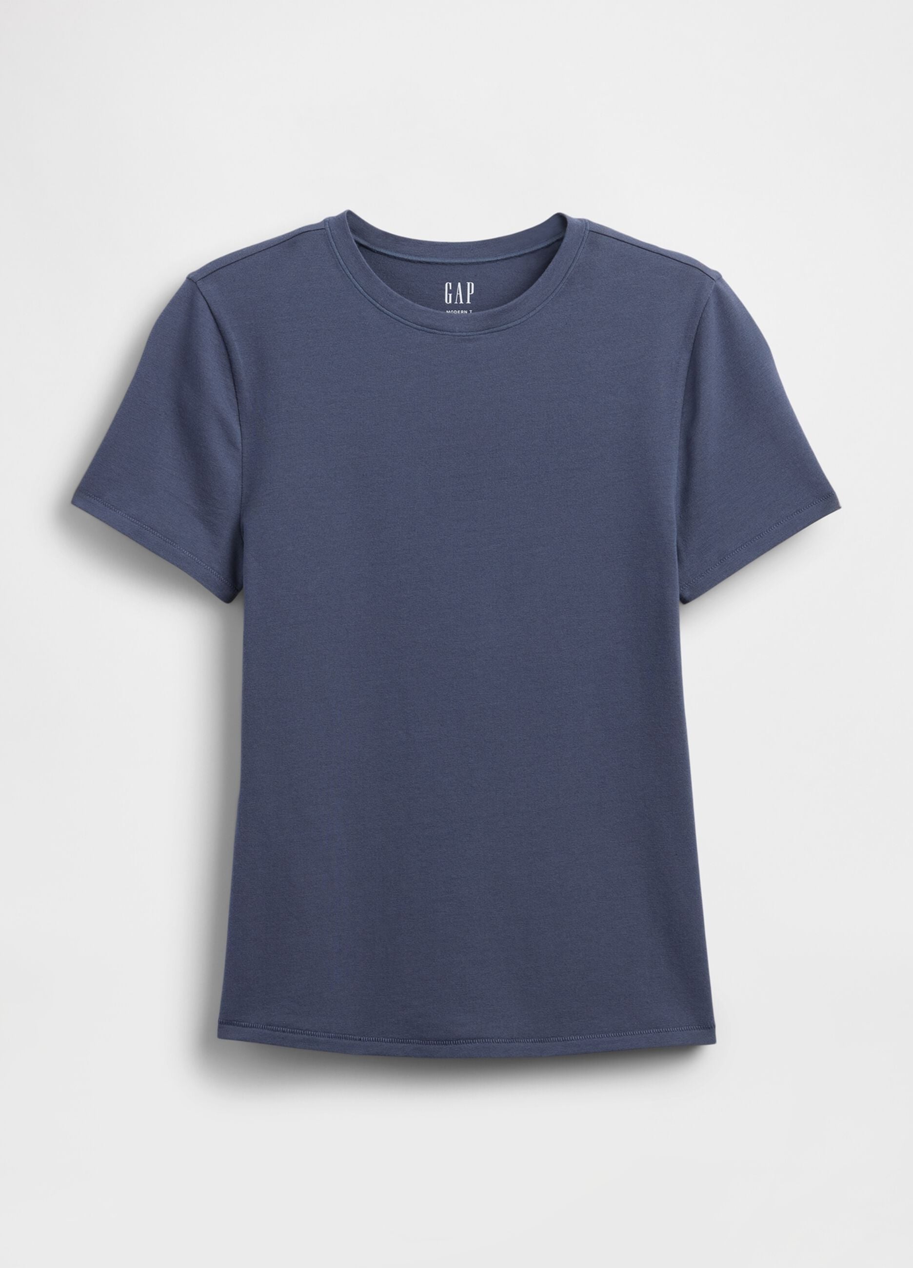 Short-sleeved Blue Stretch T-shirt