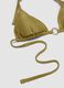 Green glitter-textured stretch triangle bikini top_5