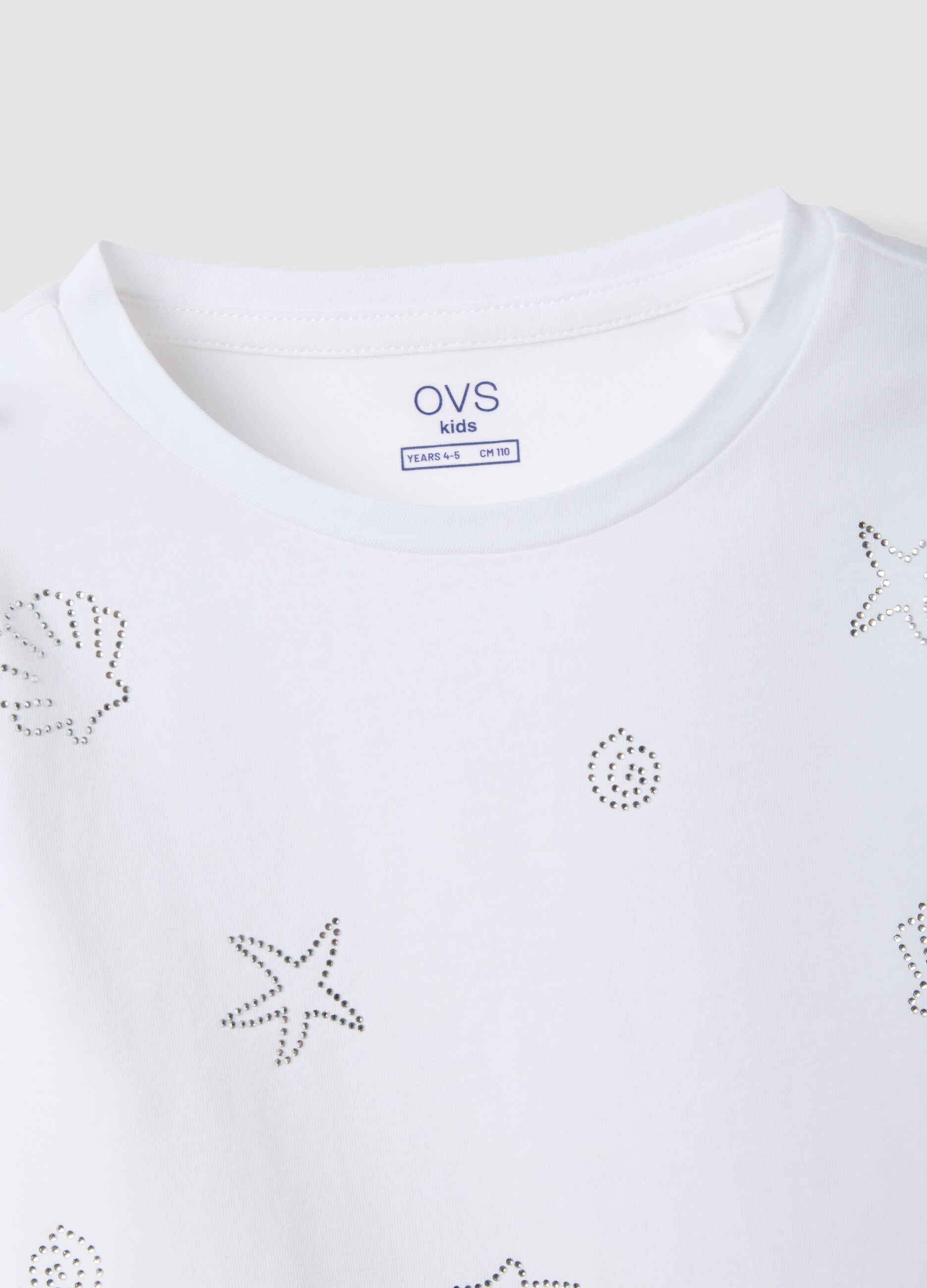 White short-sleeved pure cotton T-shirt