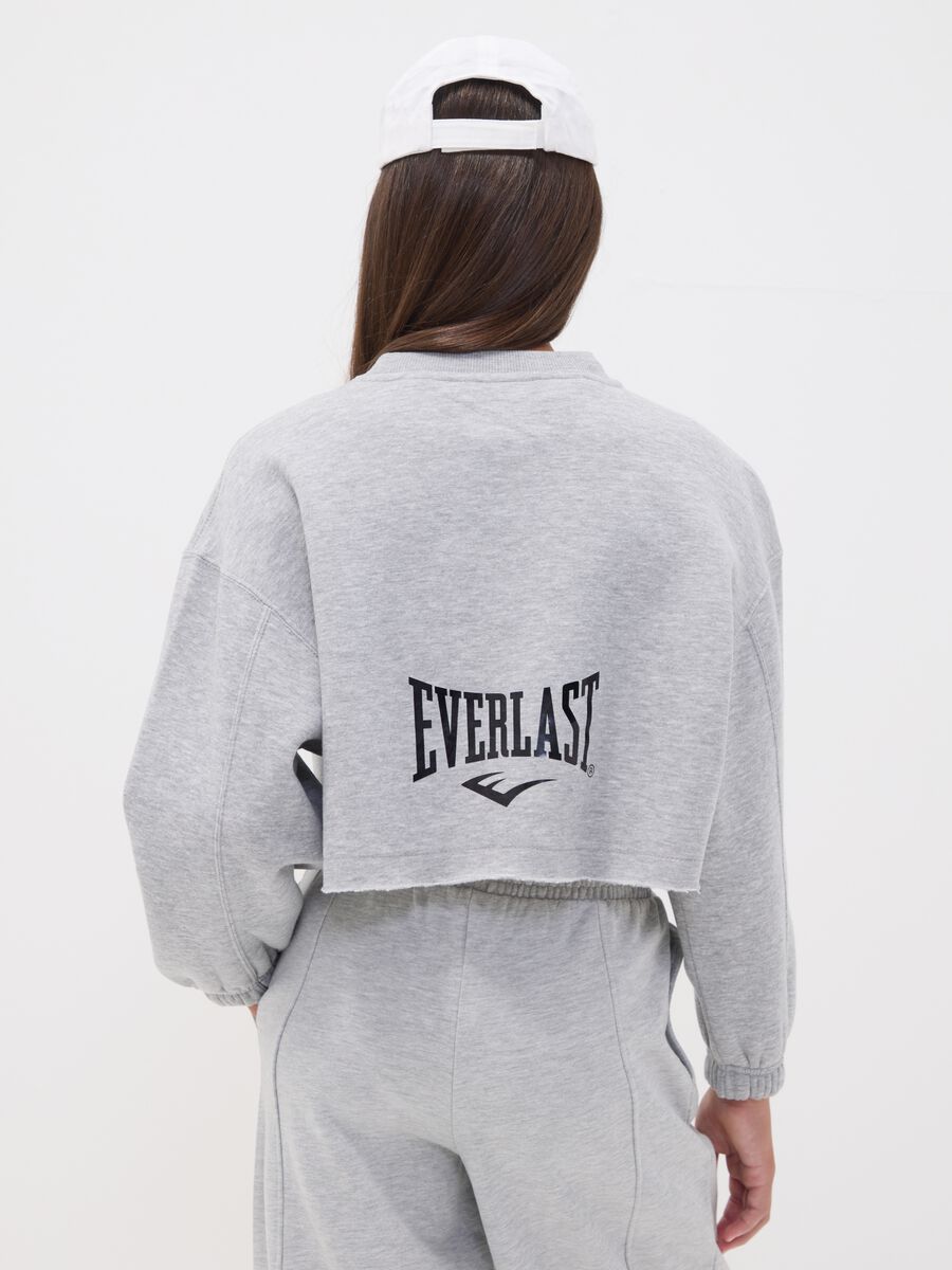 Grey cropped cotton-blend sweatshirt_2