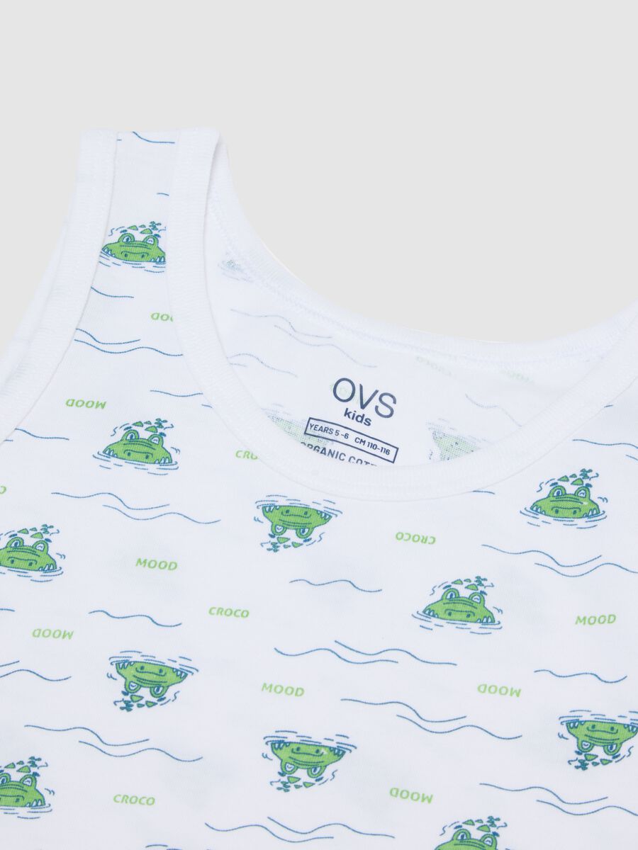 Two-pack of multicolour pure cotton vests for children in regular fit_2