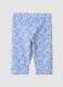 Colourful stretch cotton slim leggings for girls with flowers_1