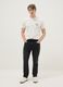White pure cotton short-sleeve T-shirt with Ford print_0