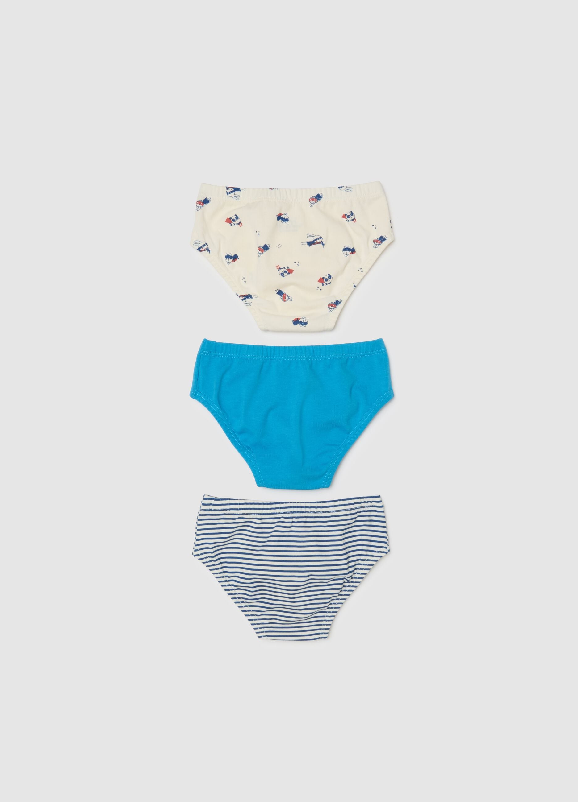 Newborn Multicolour Cotton Blend Briefs Triple Pack - Regular Fit