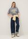 Grey pure cotton relaxed fit T-shirt with print_1