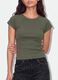 Green fitted ribbed stretch-cotton T-shirt with studs_2
