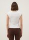 White regular fit stretch cotton t-shirt with stitching_2