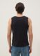 Black crew-neck cotton vest top, regular fit_3